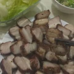 Cách làm ba rọi một nắng nướng bếp than