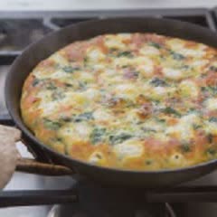Cách làm Bánh trứng cải bó xôi
