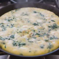 Cách làm Bánh trứng cải bó xôi