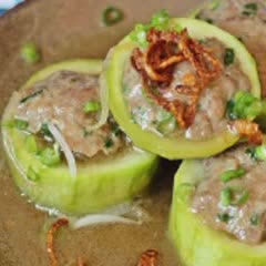 Cách làm bầu nhồi thịt bằm
