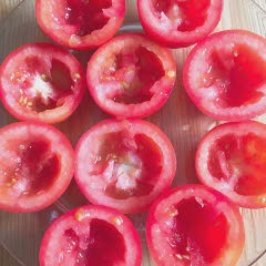 Cách làm Cà chua farci nhân thịt và giò sống