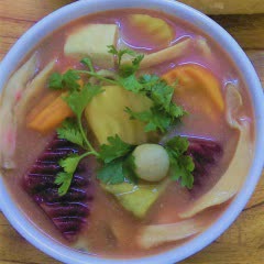 Cách nấu cà ri nấm đậu chay chấm bánh mì