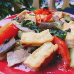 Cách làm cà tím om đậu thịt