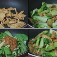 Cách làm cải thìa xào đậu hũ