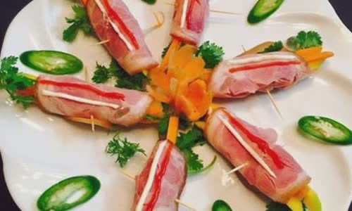 Cách làm chân giò hun khói cuộn xoài xanh