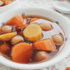 Cách làm Chè khoai lang gừng long nhãn
