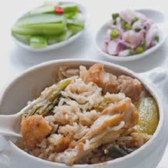 Cách Làm Cơm Gà Chiên Cải Xanh Thơm Ngon Đơn Giản