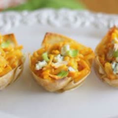 Cách làm Cupcake phô mai bằng vỏ hoành thánh