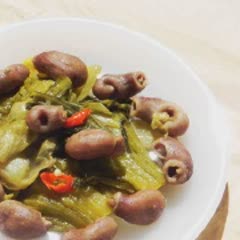 Cách Làm Dưa Cải Xào Bao Tử Cá Cho Bữa Cơm Nhà
