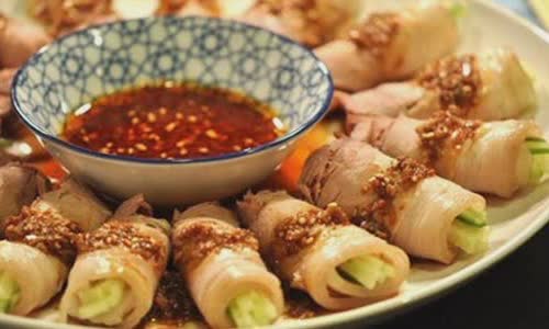 Cách làm món dưa chuột cuốn thịt ba chỉ