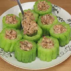 Cách làm khổ qua nhồi thịt hấp béo thơm
