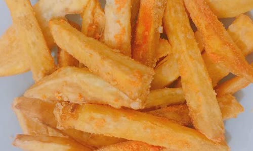 Cách làm khoai lang lắc bột phô mai