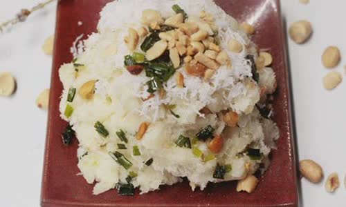 Cách làm khoai mì trộn dừa nạo