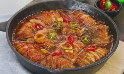 Cách Làm Kim Chi Cuộn Ba Chỉ Om | Ngon Cực Kì