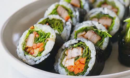 Cách làm kimbap thịt ba chỉ chiên giòn