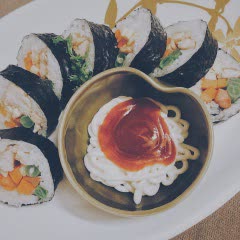 Cách làm kimbap thịt gà