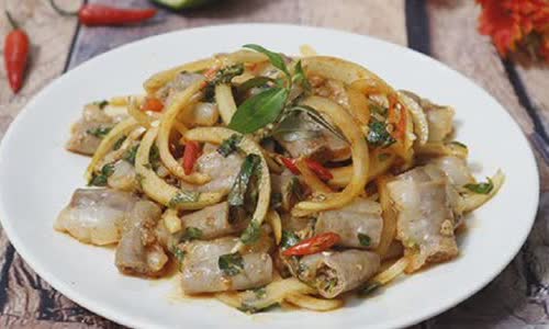 Cách làm lòng non sốt chua cay