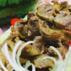 Cách làm mề gà nướng sả
