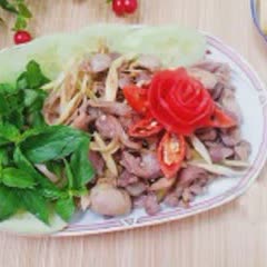 Cách làm mề gà xào gừng sả cay thơm