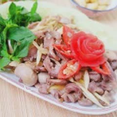 Cách làm mề gà xào gừng sả cay thơm