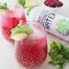 Cách làm Mojito lựu nước dừa
