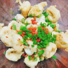 Cách làm mực chiên xóc muối ớt