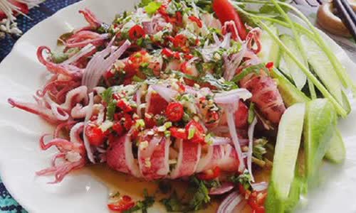 Cách làm mực hấp sả sốt mắm chanh