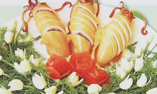 Cách làm mực nhồi tempura