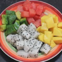Cách làm nếp cẩm sữa dừa trái cây