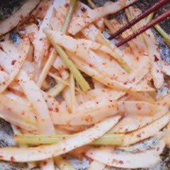 Cách làm ốc mít xào dừa