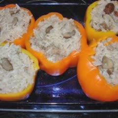 Cách Làm Ớt Chuông Nhồi Cơm Nấm, Cực Thơm Ngon
