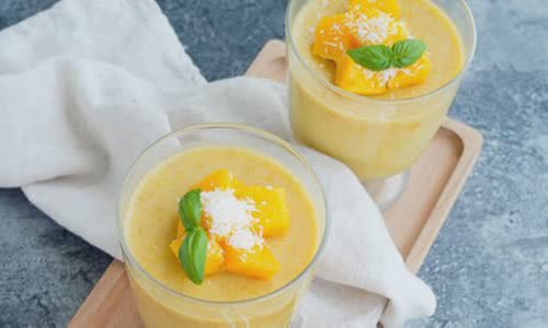 Cách làm pudding xoài dừa