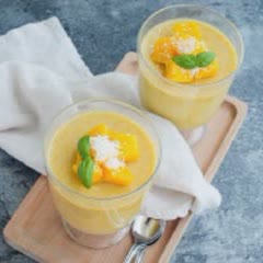 Cách làm pudding xoài dừa