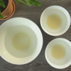 Cách làm Rau câu bi dừa đậu biếc - dừa hạt é