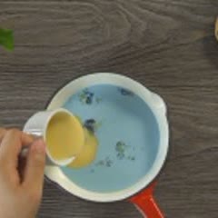 Cách làm Rau câu bi dừa đậu biếc - dừa hạt é