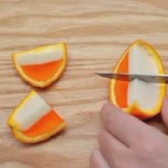 Cách làm rau câu cam dẻo 2 tầng