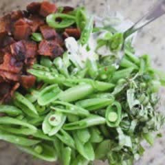 Cách làm Salad đậu que thịt xông khói