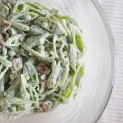 Cách làm Salad đậu que thịt xông khói