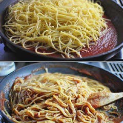Cách làm Spaghetti Trộn Gà Nướng Phô Mai cực ngon lành