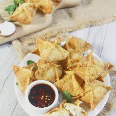 Cách làm Sủi cảo nhân phô mai chiên giòn