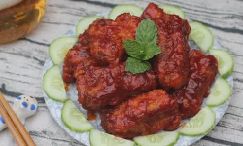 Cách làm sườn chiên sốt cay