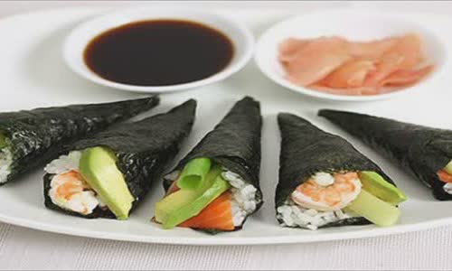 Cách là sushi cuộn tay - Temakizushi)