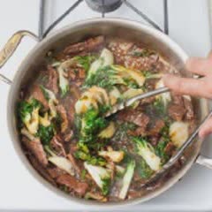 Cách làm thịt bò xào rau cải tatsoi