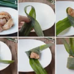 Cách làm thịt gà cuốn lá dứa chiên