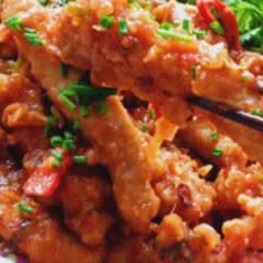 Cách làm thịt heo chiên sốt cà chua