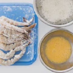 Cách làm tôm tẩm dừa nạo chiên