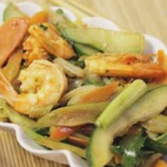 Cách Làm Tôm Xào Rau Củ Tổng Hợp Đẹp Mắt Thơm Ngon
