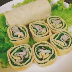Cách làm Trứng cuộn cải bẹ xanh