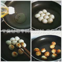 Cách làm trứng cút sốt chua cay