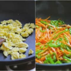 Cách làm Trứng xào nấm cà rốt